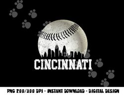 Cincinnati Baseball Vintage Ohio Pride Love City Red png, sublimation copy