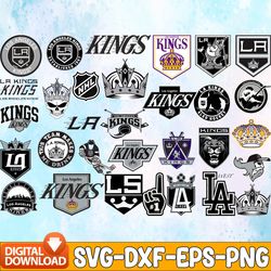 Bundle 33 Files Los Angeles Kings Hockey Team Svg, Los Angeles Kings svg, NHL Svg, NHL Svg, Png, Dxf, Eps, Instant Downl