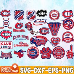 Bundle 25 Files Montreal Canadiens Hockey Team Svg, Montreal Canadiens Svg, NHL Svg, NHL Svg, Png, Dxf, Eps, Instant Dow
