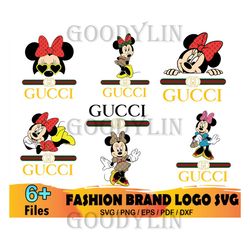 6 Gucci Bundle Svg, Gucci Logo Svg, Gucci Minnie Svg