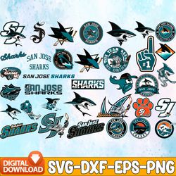 Bundle 35 Files San Jose Sharks Hockey Team Svg, dxf, png, eps, San Jose San Jose Sharks svg, NHL Svg, NHL Svg, Png, Dxf