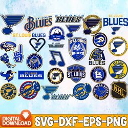 Bundle 31 Files St Louis Blues Hockey Team Svg, St Louis Blues SVG, NHL Svg, NHL Svg, Png, Dxf, Eps, Instant Download