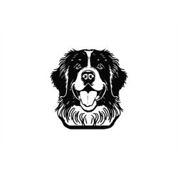 NEWFOUNDLAND HEAD SVG, Newfoundland Dog Head Clipart, Newfoundland Dog Head Svg Files For Cricut