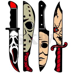 Horror Characters Tarot Card SVG, Horror svg, Horror friends svg, Halloween svg, Cricut cut files, Instant download