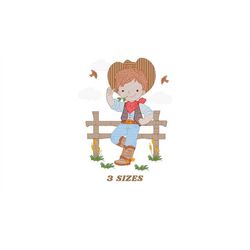 Cowboy embroidery design - Baby Boy embroidery designs machine embroidery pattern - wrangler embroidery file - Farm hors