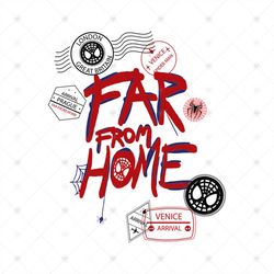 Marvel SpiderMan: Far From Home Travel Stamps, Svg, Png, Dxf, Eps