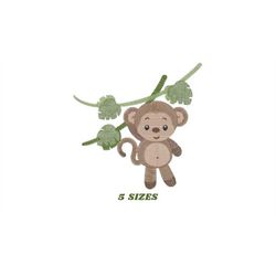 Safari embroidery designs - Monkey embroidery design machine embroidery pattern - Animal embroidery file - Baby boy embr