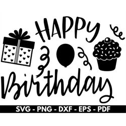 Happy birthday svg, Birthday shirt design, Cricut and Silhouette, Vector, Cut files, Instant download