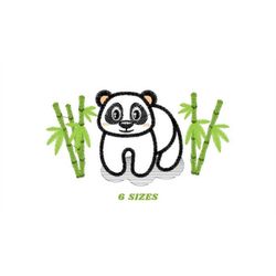 Panda embroidery design - Animal embroidery designs machine embroidery pattern - Baby boy embroidery file - Panda with b