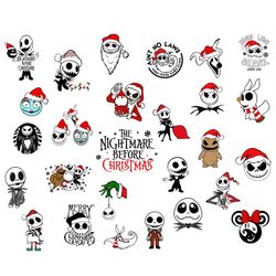 Nightmare Before Christmas svg, Jack skellington svg, Nightmare, svg for cricut, Instant Download