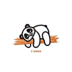 Panda embroidery design - Animal embroidery designs machine embroidery pattern - Baby boy embroidery file - Panda with t