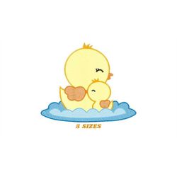 Duck embroidery design - Baby boy embroidery designs machine embroidery pattern - animal embroidery file - Swimming duck