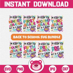 Back to School Bundle, Back to School Png, Happy First Day Of School Png, Ready to Crush Png , 1st Grade, Kindergarten