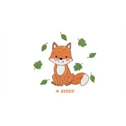 Fox embroidery designs - Red Fox embroidery design machine embroidery pattern - Woodland Animal embroidery file - Baby b