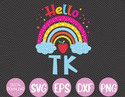 Rainbow TK Teacher Transitional Kindergarten Back To School Svg, Eps, Png, Dxf, Digital Download