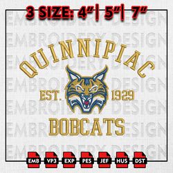 NCAA Quinnipiac Bobcats Embroidery files, NCAA Embroidery Designs, Quinnipiac Bobcats Machine Embroidery Pattern