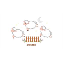 sheep embroidery design - lamb embroidery designs machine embroidery pattern - baby boy embroidery file - counting sheep