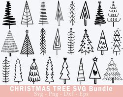 Christmas Tree SVG Bundle, Pine Tree Svg, Christmas Bundle, Tree Ornam
