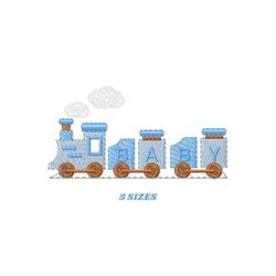 Train embroidery designs - Vehicle embroidery design machine embroidery pattern - Baby boy embroidery file - train with