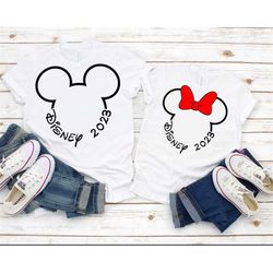 Family Trip 2022 SVG, Mickey Mouse and Minnie Mouse head, SVG, PNG, Eps and Dxf files included, Instant download