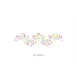 Flower Frame embroidery designs - Flower embroidery design machine embroidery pattern - Wreath embroidery file - baby gi