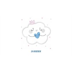 Cloud embroidery design - Sky embroidery design machine embroidery pattern  - cloud applique design - baby girl embroide