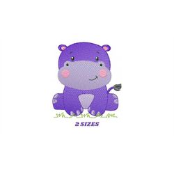 Hippo embroidery designs - Safari embroidery design machine embroidery pattern - Animal embroidery file - baby girl embr