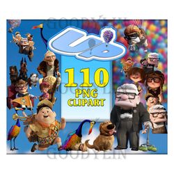 110 Up Clipart Bundle, Movie Clipart, Carl And Ellie Png, Up Movie Png, UP Clipart, Balloon Clipart