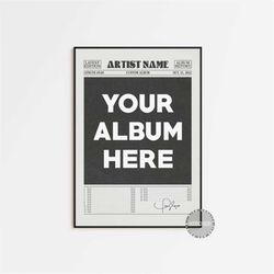 Custom Album Cover Poster - Choose Your Own Music Album