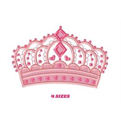 Crown embroidery designs - Princess crown embroidery design machine embroidery pattern - Beauty Pageant Crown design - p