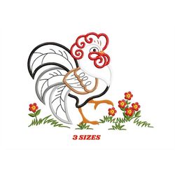 Rooster embroidery designs - farm embroidery design machine embroidery pattern - instant download - Kitchen applique des