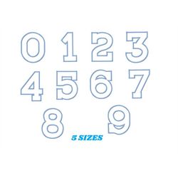 numbers embroidery designs set - number applique design - birthday embroidery machine embroidery file - numbers applique