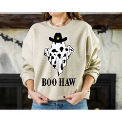 Boo haw SVG, PNG, Dxf, Halloween Svg, Funny Halloween Shirt Svg, Cowgirl Ghost Svg, Western Ghost Svg, Cowboy Hat Svg, H