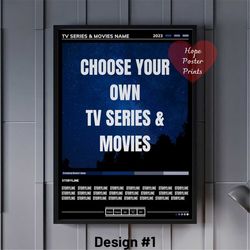 Custom Movie / Series Poster, Custom Poster Print, Customize Movie / Series Poster, Poster Wall Decor, Personalized Movi