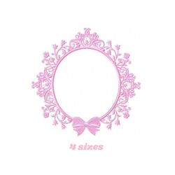 Frame embroidery designs - Flower Wreath embroidery design machine embroidery pattern - Lace embroidery file - baby girl