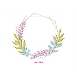 Monogram Frame embroidery designs - Flower embroidery design machine embroidery pattern - Floral frame embroidery file -