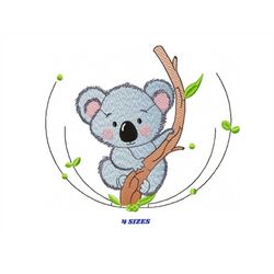 Koala embroidery design - Baby boy embroidery designs machine embroidery pattern - animal embroidery file - blanket pill