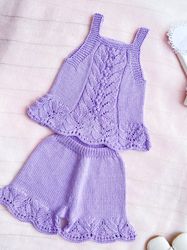KNITTING PATTERN: Baby Set Lily / for Baby Child / Shorts and Tops