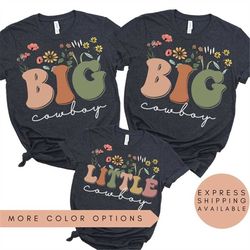 Cowboy Matching Family Set, Cowboy Family Shirt, Baby Shower Gift, Toddler Youth, Mommy And Me Outfits ,New Dad Gift Ide