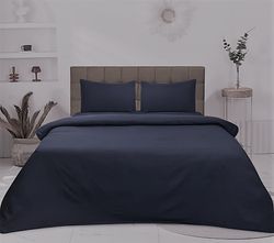 Plain Cotton Double Bedsheet Set King Size With Two Pillow Covers