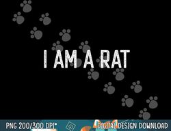 Halloween I am a Rat funny Rats lover I heart Rat png, sublimation copy