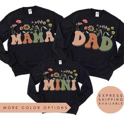 Mama Mini Matching Family Set,Baby Shower Gift,Wildflower Mama Shirt,Mini Bodysuit,Mini Toddler, Mini Youth,New Mom Gift