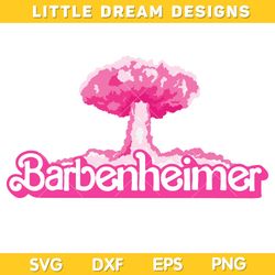Barbenheimer Movie Logo SVG, Oppenheimer Barbie SVG, Barbie Movie 2023 DXF SVG PNG EPS
