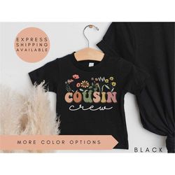 Wildflower Cousin Crew Shirt, Matching Cousin Shirts, Retro Cousin Squad, Family Cousin Gifts,Beach Cousin Vacation Shir