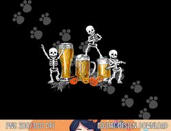 Happy Halloween Funny Skeleton Drinking Beer png, sublimation copy