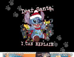 Disney Lilo & Stitch Christmas Dear Santa, I Can Explain Short Sleeve png, sublimation copy