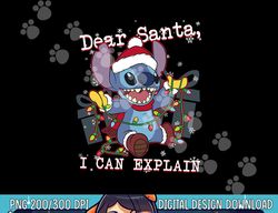 Disney Lilo & Stitch Christmas Dear Santa, I Can Explain Short Sleeve png, sublimation copy