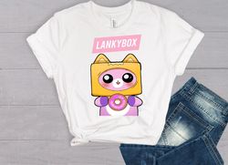 Lankybox - Foxy holding a donut  Sublimation PNG