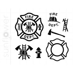 Fire Dept Svg Download, Firefighter Svg, Fireman Svg, Fire Department Svg, Maltese Cross Svg, Fire Dept Cricut Silhouett