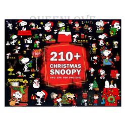 210  Christmas Snoopy Svg Bundle, Christmas Svg, Xmas Snoopy Svg